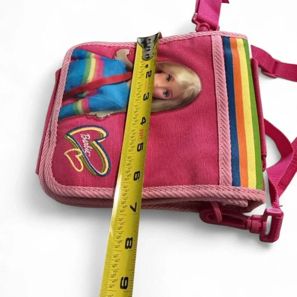 Vintage Barbie Crossbody Bag Kids OS Pink Excellent 2002 Rainbow Wallet Purse